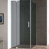 Душевой уголок CEZARES SLIDER-AH-1-80-80/90-GRIGIO-Cr профиль хром, стекло тонированное 80-90x80 см