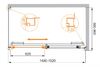 Душевой уголок CEZARES LUX-SOFT-W-AH-1-150/90-C-Cr-IV профиль хром, стекло прозрачное 150x90 см