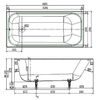 Чугунная ванна Wotte Start 160x75 c отверстиями для ручек