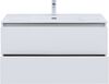 Тумба c раковиной Aquanet Lino 100 (Flat) белый глянец
