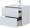 Тумба c раковиной Aquanet Lino 60 (Flat) белый глянец