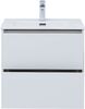 Тумба c раковиной Aquanet Lino 60 (Flat) белый глянец