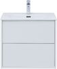 Тумба c раковиной Aquanet Lino 60 (Flat) белый глянец