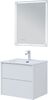 Тумба c раковиной Aquanet Lino 60 (Flat) белый глянец