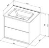 Тумба c раковиной Aquanet Lino 60 (Flat) белый глянец