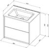 Тумба с раковиной Aquanet Lino 60 (Flat) дуб веллингтон