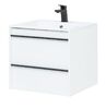 Тумба с раковиной Aquanet Lino 60 белый матовый
