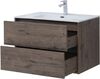 Тумба с раковиной Aquanet Lino 80 (Flat) дуб веллингтон