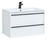 Тумба с раковиной Aquanet Lino 80 белый матовый
