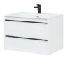 Тумба с раковиной Aquanet Lino 80 белый матовый
