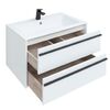 Тумба с раковиной Aquanet Lino 80 белый матовый