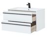 Тумба с раковиной Aquanet Lino 90 белый матовый