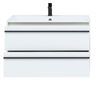 Тумба с раковиной Aquanet Lino 90 белый матовый