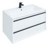 Тумба с раковиной Aquanet Lino 90 белый матовый