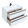 Тумба с раковиной Aquanet Lino 90 белый матовый