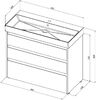 Тумба с раковиной Aquanet Nova Lite 100 белый глянец (3 ящика)