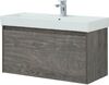 Тумба с раковиной Aquanet Nova Lite 100 дуб рошелье (1 ящик)