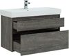 Тумба с раковиной Aquanet Nova Lite 100 дуб рошелье (2 ящика)