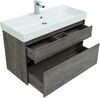Тумба с раковиной Aquanet Nova Lite 100 дуб рошелье (2 ящика)