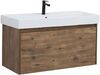 Тумба с раковиной Aquanet Nova Lite 100 дуб рустикальный (1 ящик)