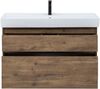 Тумба с раковиной Aquanet Nova Lite 100 дуб рустикальный (2 ящика)