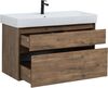 Тумба с раковиной Aquanet Nova Lite 100 дуб рустикальный (2 ящика)