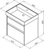 Тумба с раковиной Aquanet Nova Lite 60 белый (2 ящика)
