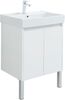Тумба с раковиной Aquanet Nova Lite 60 белый глянец (2 дверцы)