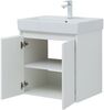 Тумба с раковиной Aquanet Nova Lite 60 белый глянец (2 дверцы)