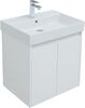Тумба с раковиной Aquanet Nova Lite 60 белый глянец (2 дверцы)