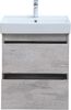 Тумба с раковиной Aquanet Nova Lite 60 дуб белый (2 ящика)