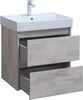 Тумба с раковиной Aquanet Nova Lite 60 дуб белый (2 ящика)