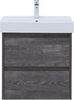 Тумба с раковиной Aquanet Nova Lite 60 дуб серый (2 ящика)