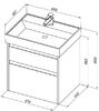 Тумба с раковиной Aquanet Nova Lite 60 дуб серый (2 ящика)