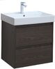 Тумба с раковиной Aquanet Nova Lite 60 дуб черный (2 ящика)
