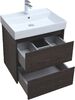 Тумба с раковиной Aquanet Nova Lite 60 дуб черный (2 ящика)