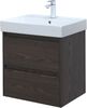 Тумба с раковиной Aquanet Nova Lite 60 дуб черный (2 ящика)