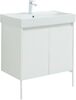 Тумба с раковиной Aquanet Nova Lite 75 белый глянец (2 дверцы)
