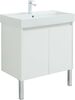 Тумба с раковиной Aquanet Nova Lite 75 белый глянец (2 дверцы)
