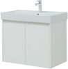 Тумба с раковиной Aquanet Nova Lite 75 белый глянец (2 дверцы)