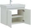 Тумба с раковиной Aquanet Nova Lite 75 белый глянец (2 дверцы)