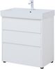 Тумба с раковиной Aquanet Nova Lite 75 белый глянец (3 ящика)