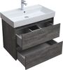 Тумба с раковиной Aquanet Nova Lite 75 дуб серый (2 ящика)