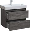 Тумба с раковиной Aquanet Nova Lite 75 дуб серый (2 ящика)