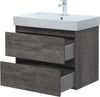 Тумба с раковиной Aquanet Nova Lite 75 дуб серый (2 ящика)
