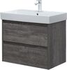 Тумба с раковиной Aquanet Nova Lite 75 дуб серый (2 ящика)