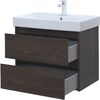 Тумба с раковиной Aquanet Nova Lite 75 дуб черный (2 ящика)