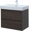 Тумба с раковиной Aquanet Nova Lite 75 дуб черный (2 ящика)