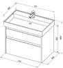 Тумба с раковиной Aquanet Nova Lite 75 дуб черный (2 ящика)