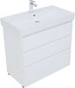 Тумба с раковиной Aquanet Nova Lite 85 белый глянец (3 ящика)